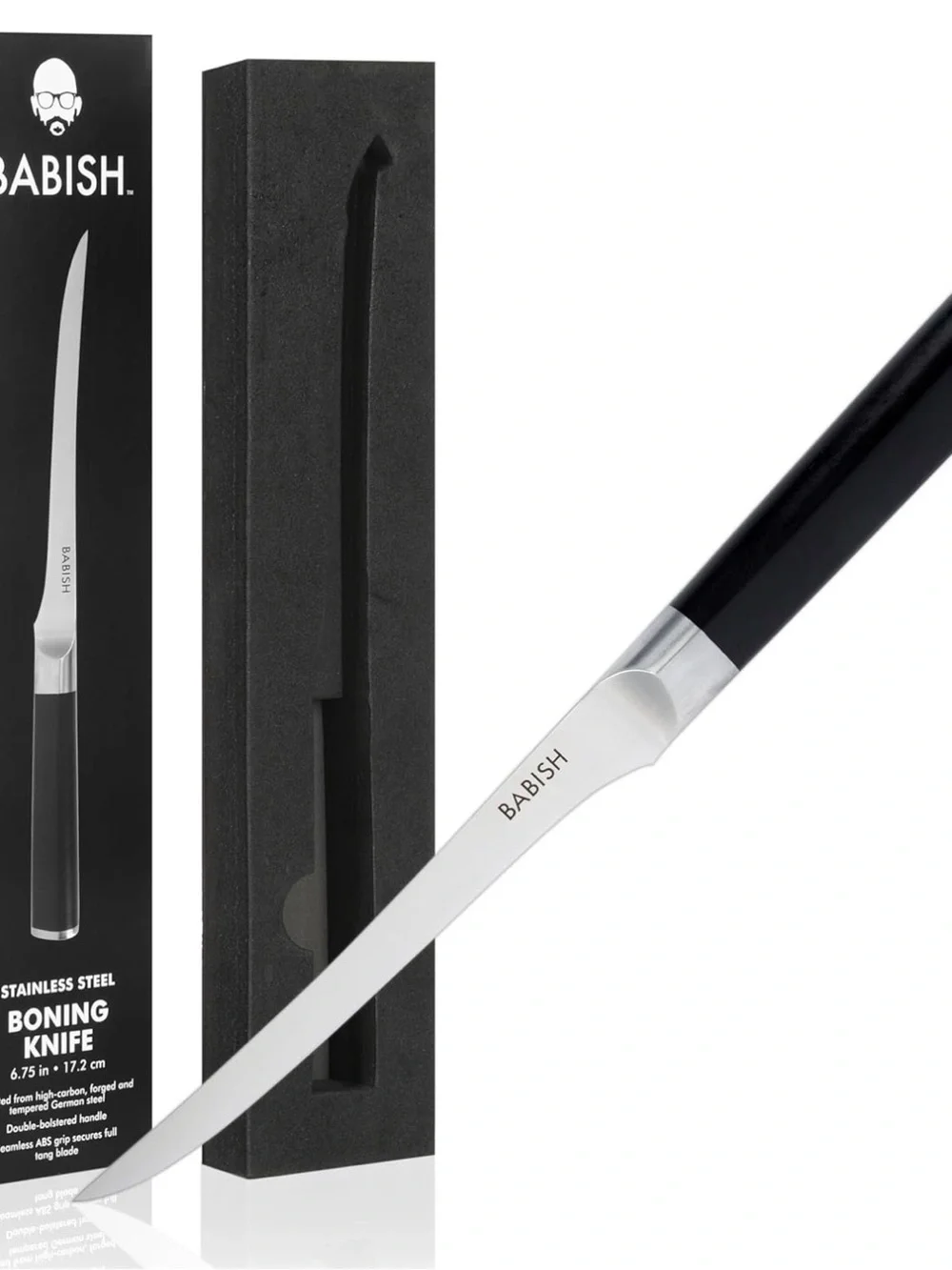 BABISH Stainless Steel Boning Knife - Black Handle